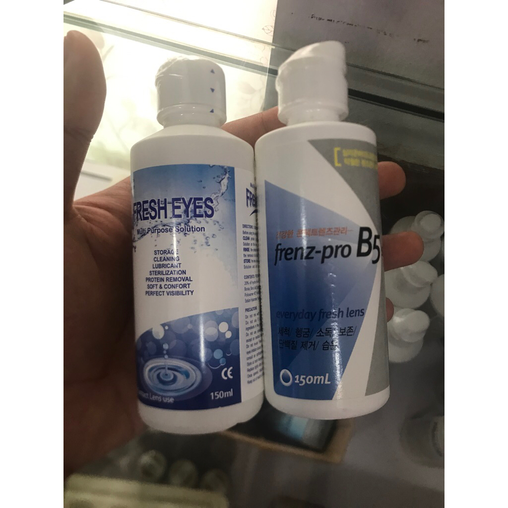 Nước Ngâm Kính Áp Tròng Fresh Eyes & Frenz-Pro B5 (150ml) - Dung Dịch Vệ Sinh Lens