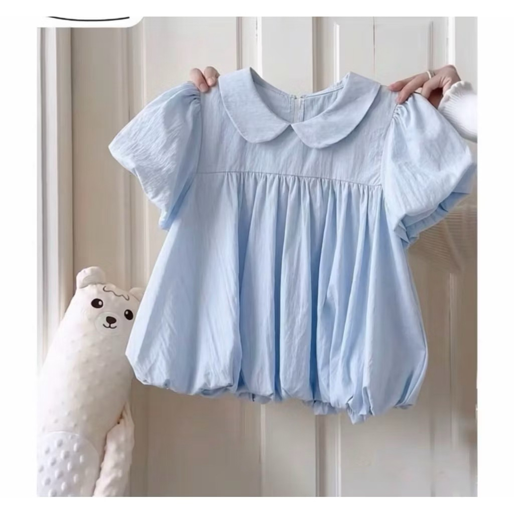 Áo Babydoll Nữ Gió Su Mềm Cổ Sen Dáng Bí Tay Bồng – Áo Kiểu Tiểu Thư Hàn Quốc Nàng Thơ BAP Studio - A173