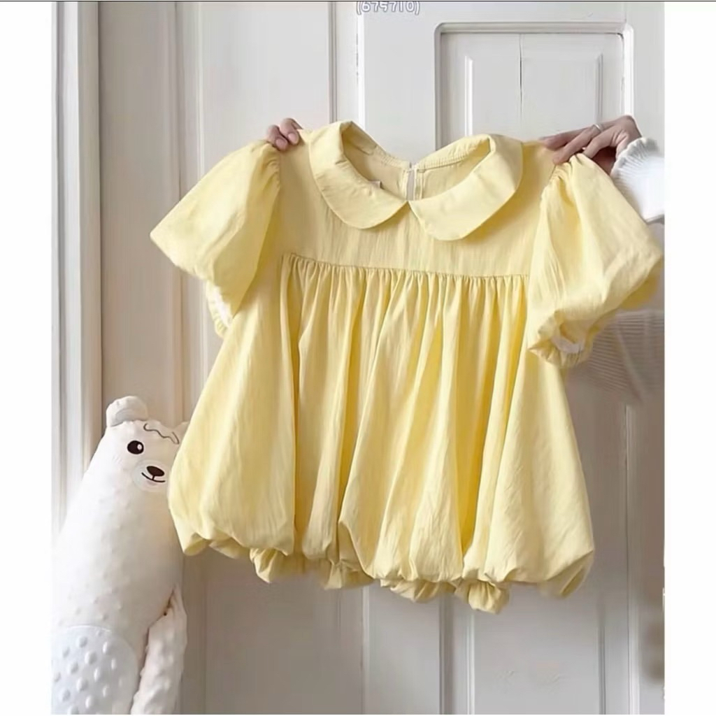 Áo Babydoll Nữ Gió Su Mềm Cổ Sen Dáng Bí Tay Bồng – Áo Kiểu Tiểu Thư Hàn Quốc Nàng Thơ BAP Studio - A173