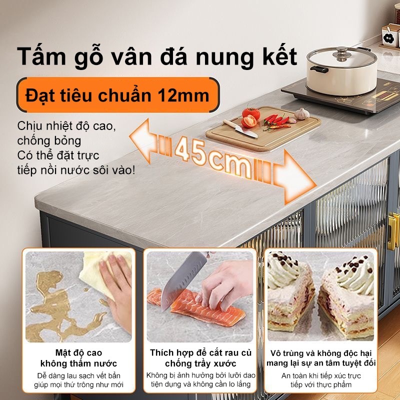 Bàn làm việc nhà bếp chất lượng cao và bền bỉ Kệ đựng đồ đa năng thép cacbon Kệ để đồ nhà bếp