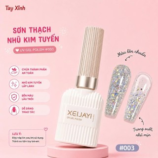 Sơn Thạch Nhũ Kim Tuyến XEIJAYI6 Màu UV Gel Polish – Gel Trong Suốt Lấp Lánh, Bền Màu, Dễ Sơn, Soi Đèn Nhanh