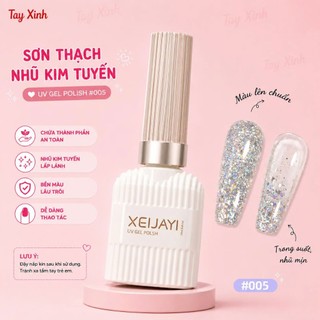 Sơn Thạch Nhũ Kim Tuyến XEIJAYI6 Màu UV Gel Polish – Gel Trong Suốt Lấp Lánh, Bền Màu, Dễ Sơn, Soi Đèn Nhanh
