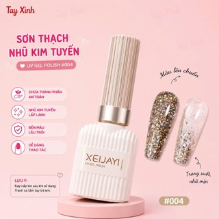 Sơn Thạch Nhũ Kim Tuyến XEIJAYI6 Màu UV Gel Polish – Gel Trong Suốt Lấp Lánh, Bền Màu, Dễ Sơn, Soi Đèn Nhanh