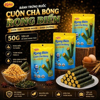 {Siêu Hời} Combo 10 Gói Rong Biển Cuộn Chà Bông Giòn Ăn Cùng Tavira – Ăn Vặt Thả Ga Không Lo Về Giá