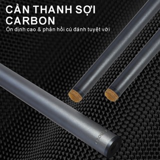 Gậy Bi Lắc TROUFY Carbon Pool 12.5mm Kèm Hộp Đựng và Nối Dài