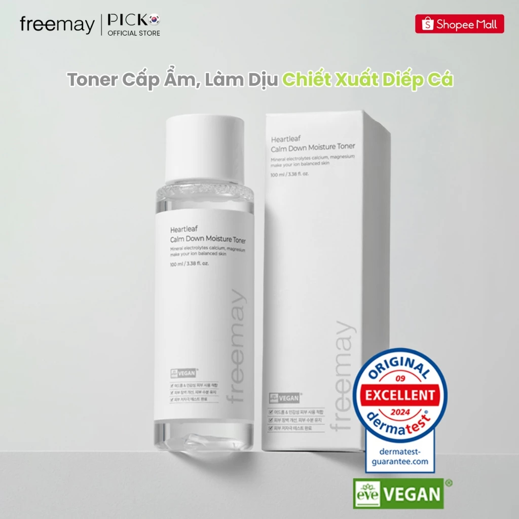 [QUÀ TẶNG KHÔNG BÁN] Combo minisize Freemay gồm 1 chai Toner thuần chay 100ml và 1 chai Kem Dưỡng phục hồi 30ml