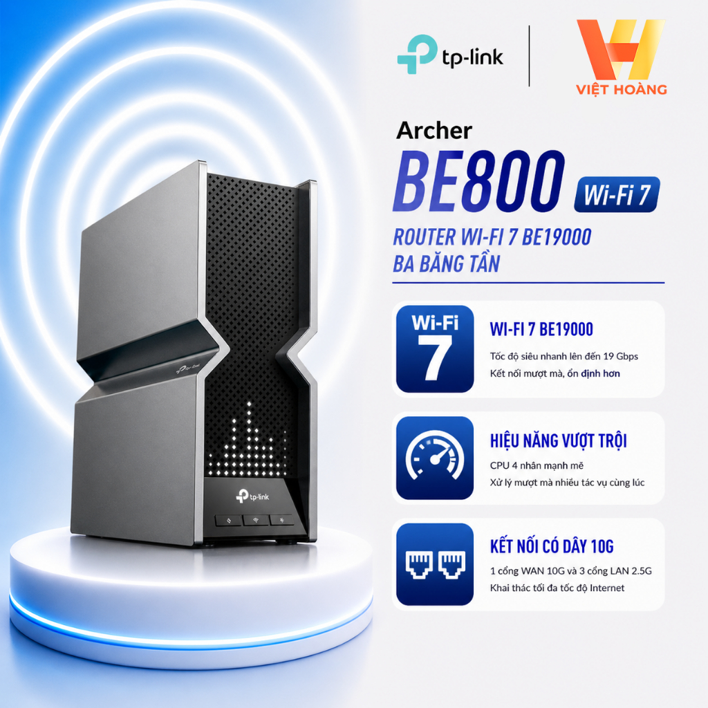 [BE800/BE600]TP-Link Router Phát Wi-Fi 7 Gaming Ba Băng Tần BE19000 ...