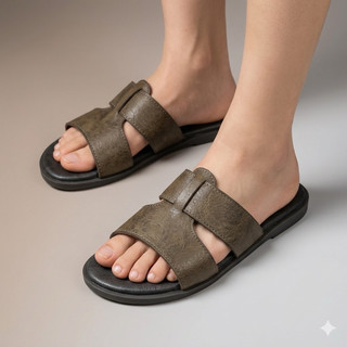 Dép Da Nam Quai Đan Bản To size 37-44 , Kiểu Dáng Thời Trang , Sang Trọng . Quai Da Xít Lót  Nỉ Êm Ái [ KN ]