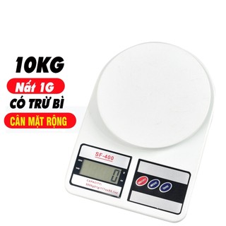 Cân bếp điện tử 1g/10kg，Mặt inox chống nước，chức năng trừ bì