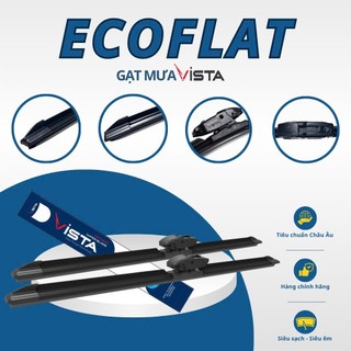 Gạt Mưa Vista Thân Mềm Cao Cấp - Ecoflat - Tiêu Chuẩn Cho Xe Ô Tô Suzuki Ertiga - Lưỡi Silicon - Tiêu Chuẩn Châu Âu