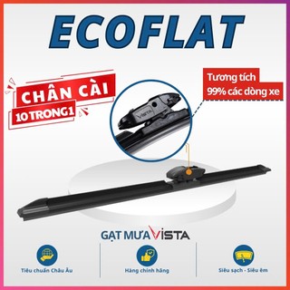 Gạt Mưa Vista Thân Mềm Cao Cấp - Ecoflat - Tiêu Chuẩn Cho Xe Ô Tô Chevrolet Captiva - Lưỡi Silicon - Tiêu Chuẩn Châu Âu