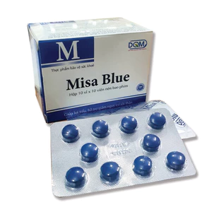 Viên Tiểu xanh Misa Blue Hộp 100 viên Hỗ Trợ Thanh Nhiệt, Lợi Tiểu,Chống sỏi thận,Tiểu Nhắt buốt, Bí tiểu, Tiểu Đêm