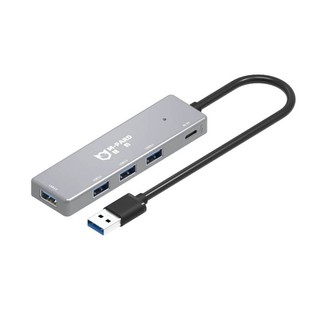 Bộ chia cổng USB M-PARD MD073 từ 1 USB 3.0 ra 4 USB 3.0 + nguồn phụ typeC giúp ổn định - max 5Gbps