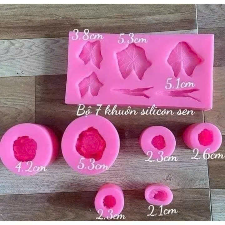 Khuôn silicon Set sen thái 7 món.