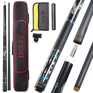Gậy Bi Lắc TROUFY Carbon Pool 12.5mm Kèm Hộp Đựng và Nối Dài