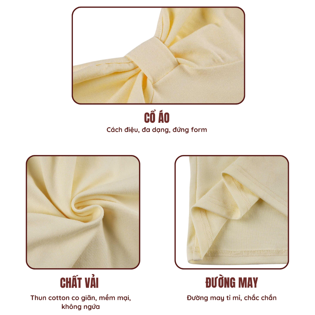 [XẢ KHO] Áo Cổ Yếm Phối Nơ Ôm Body Nữ Tính Nhiều Màu Basic Giveme.clothing_saigon - AYPN01 | BigBuy360 - bigbuy360.vn