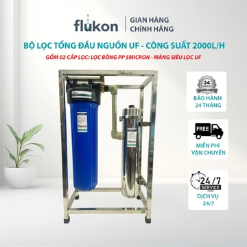 Hệ Thống Lọc Tổng Đầu Nguồn Chung Cư 2000L/H, Công Nghệ Màng Siêu Lọc