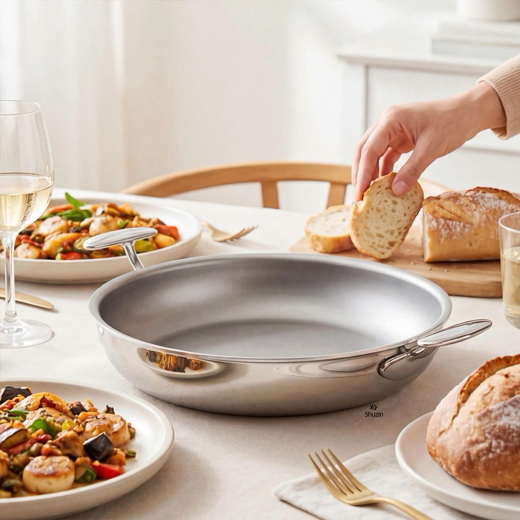 CHẢO NƯỚNG O846 OYATTON INOX KHÔNG DÍNH VI ĐIỂM 30CM