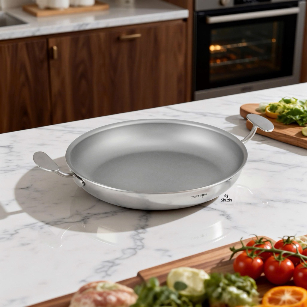 CHẢO NƯỚNG O846 OYATTON INOX KHÔNG DÍNH VI ĐIỂM 30CM