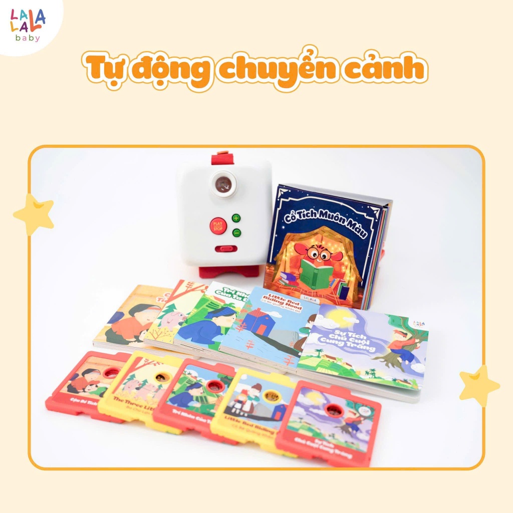 [COMBO 3 TẶNG PIANO] Đèn pin chiếu hình Máy chiếu kể chuyện Lalala Baby đèn pin chiếu tường máy chiếu kể chuyện cho bé