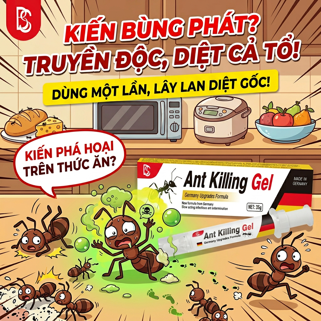 Nhập khẩu từ Đức-thuốc diệt kiến 35g Hiệu quả nhanh An toàn Dùng cho gia dụng