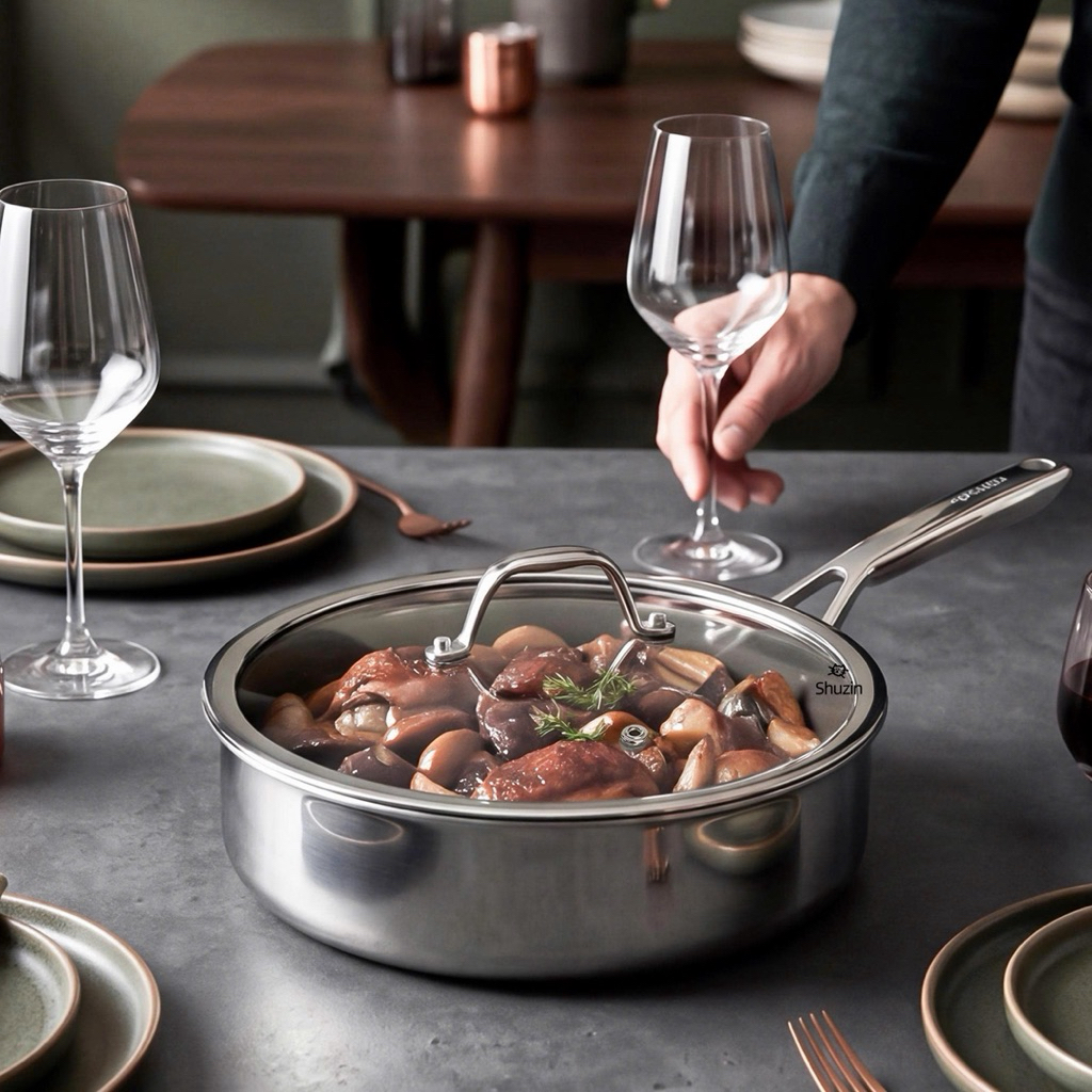 CHẢO SÂU LÒNG O844 OYATTON INOX KHÔNG DÍNH VI ĐIỂM 26CM
