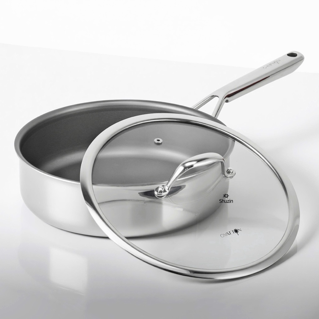 CHẢO SÂU LÒNG O844 OYATTON INOX KHÔNG DÍNH VI ĐIỂM 26CM