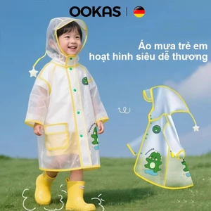 OOKAS Áo Mưa Trẻ Em EVA Cao Cấp Có,dày, siêu bền,cho trẻ từ 3 đến 7 tuổi