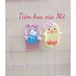 Kẹp Tóc Gấu Ôm Tim & Vịt Đeo Nơ Len Handmade - Thiết Kế Độc Đáo & Đáng Yêu - Sản Phẩm Thủ Công Tinh Tế & Sáng Tạo