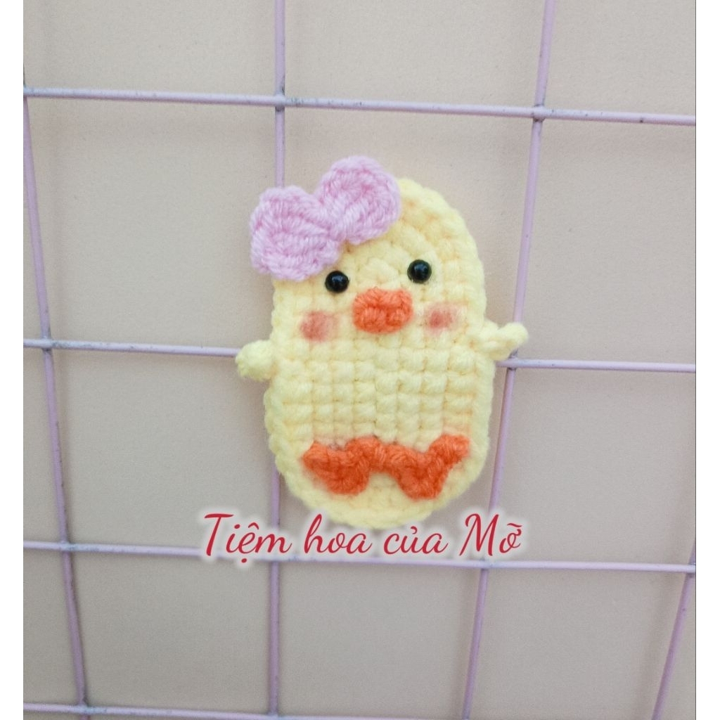 Kẹp Tóc Gấu Ôm Tim & Vịt Đeo Nơ Len Handmade - Thiết Kế Độc Đáo & Đáng Yêu - Sản Phẩm Thủ Công Tinh Tế & Sáng Tạo
