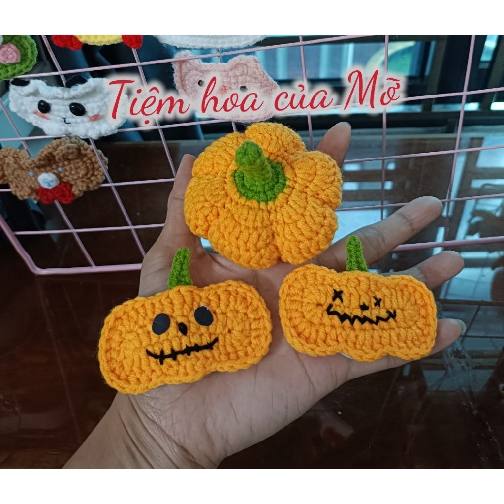 Kẹp Tóc Mái Hình Hoa Quả Len , Kẹp Tóc Rau Củ Bằng Len ,Kẹp Tóc Len Handmade