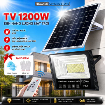 Đèn Năng Lượng Mặt Trời Siêu Sáng Hegami Công Suất 1200W