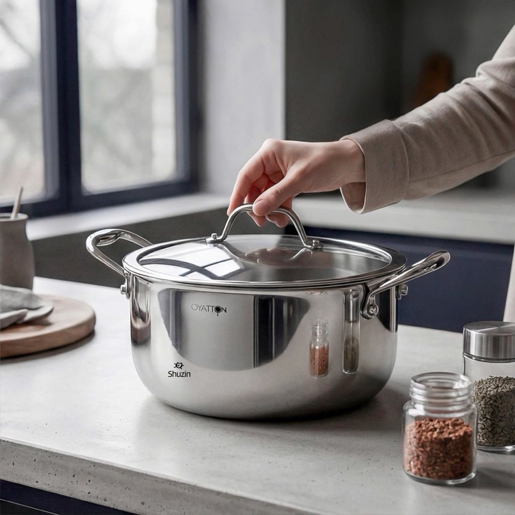 NỒI CANH INOX KHÔNG DÍNH VI ĐIỂM OYATTON 20CM/24CM