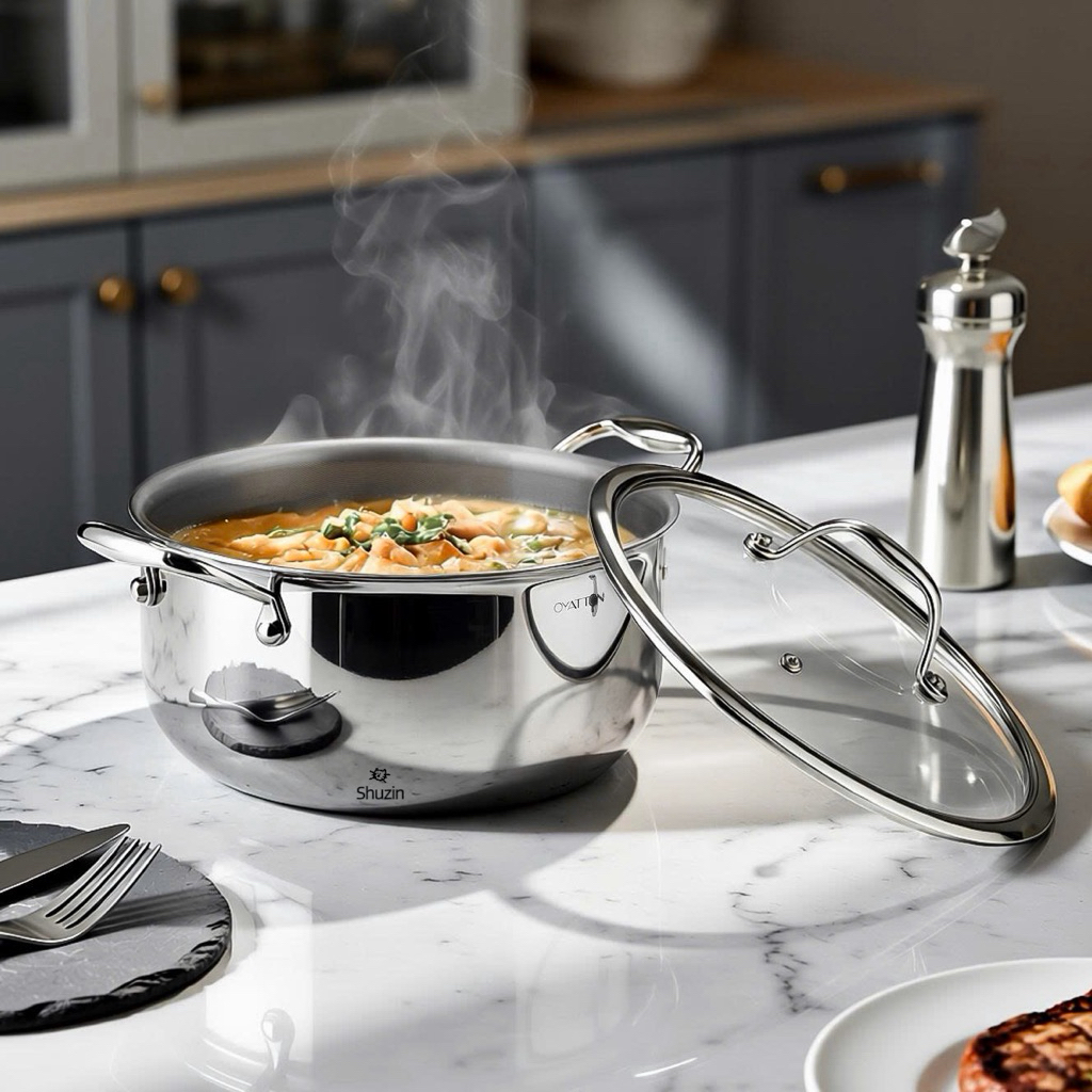 NỒI CANH INOX KHÔNG DÍNH VI ĐIỂM OYATTON 20CM/24CM