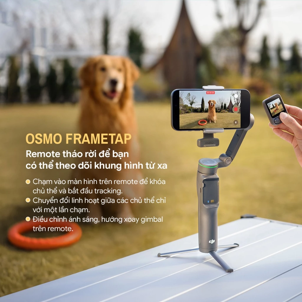 Gimbal chống rung điện thoại DJI Osmo Mobile 8P Chính hãng | Điều Khiển Từ Xa Chuyên Nghiệp