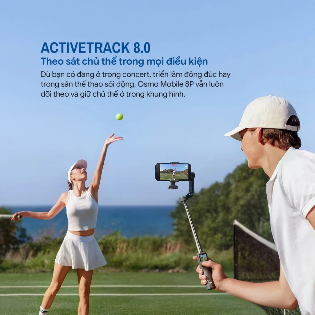Gimbal chống rung điện thoại DJI Osmo Mobile 8P Chính hãng | Điều Khiển Từ Xa Chuyên Nghiệp