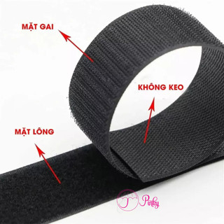 Băng Dính Gai Velcro Dán Xé 2 Mặt Cuộn 25M, khóa nhám (KHÔNG KEO) Độ Bám Dính Cao | Đủ Size 1.5cm, 2cm, 3cm, 4cm, 5cm