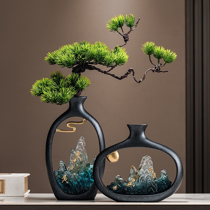 Bình lọ hoa hình núi đá trang trí nhà cửa