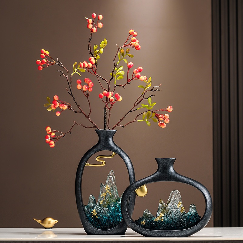 Bình lọ hoa hình núi đá trang trí nhà cửa