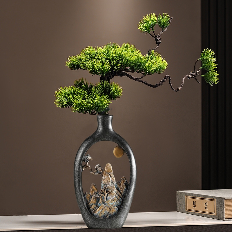 Bình lọ hoa hình núi đá trang trí nhà cửa