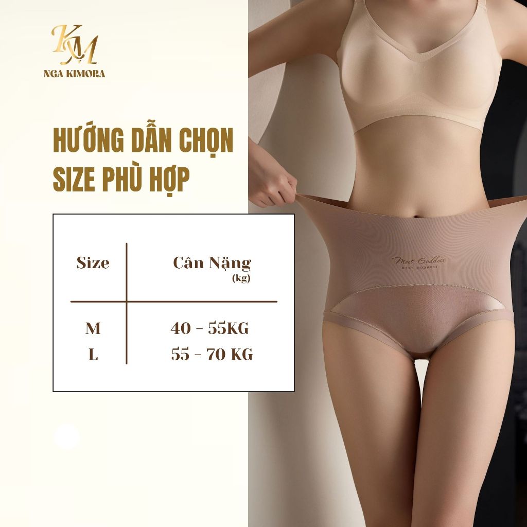 Quần lót liền mạch eo giữa nâng mông  – kháng khuẩn, co giãn 4 chiều, thon bụng & nâng hông tức thì  M3