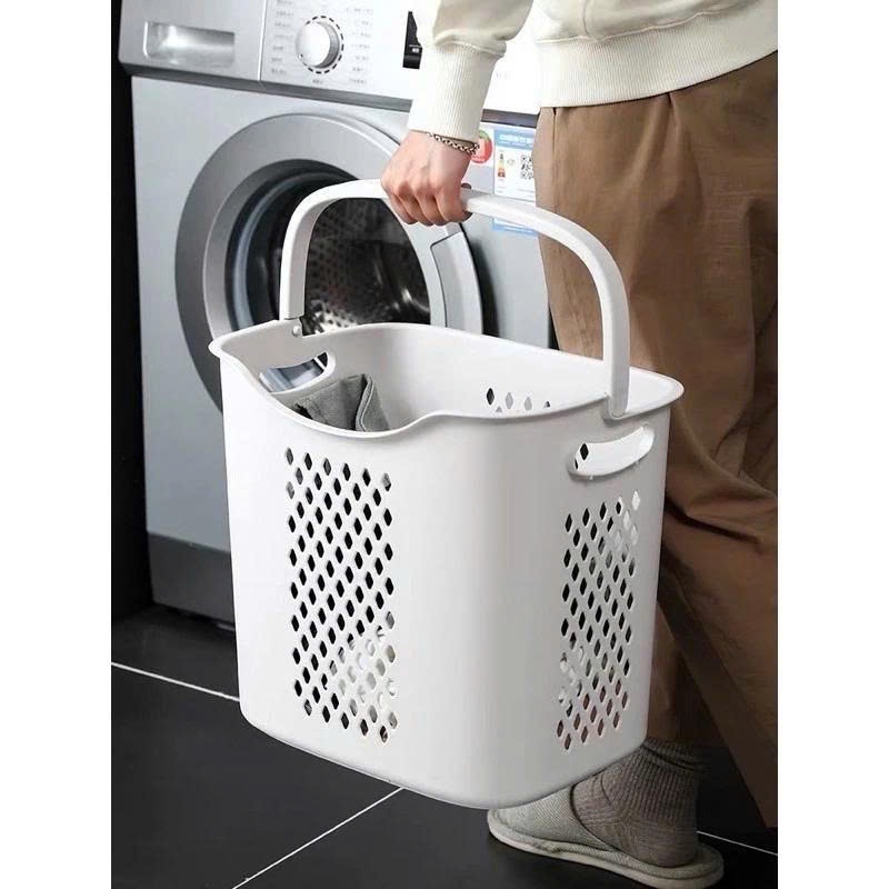 Giỏ Nhựa Đựng Quần Áo Có Quai Xách, Giỏ Caro Cao Rổ Nhựa Đựng Đồ Đa Năng, Sọt Nhựa Có Quai Xách Bền Đẹp MK116