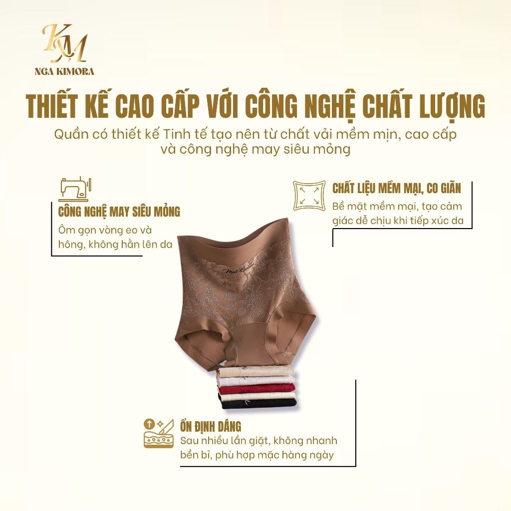 Quần định hình nữ cao cấp cạp cao Meet Goddess – Thon bụng, nâng mông, không lộ viền M2