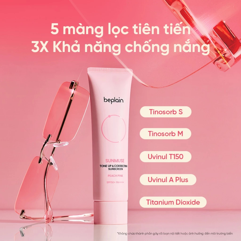 Kem Chống Nắng Beplain Sunmuse Tone Up & Correcting - Ever Queen