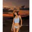 2Soonsumff Bikini 3 mảnh đính hoa cute, bộ đồ bơi cao cấp buộc dây kèm váy quây ngắn sexy cho nữ