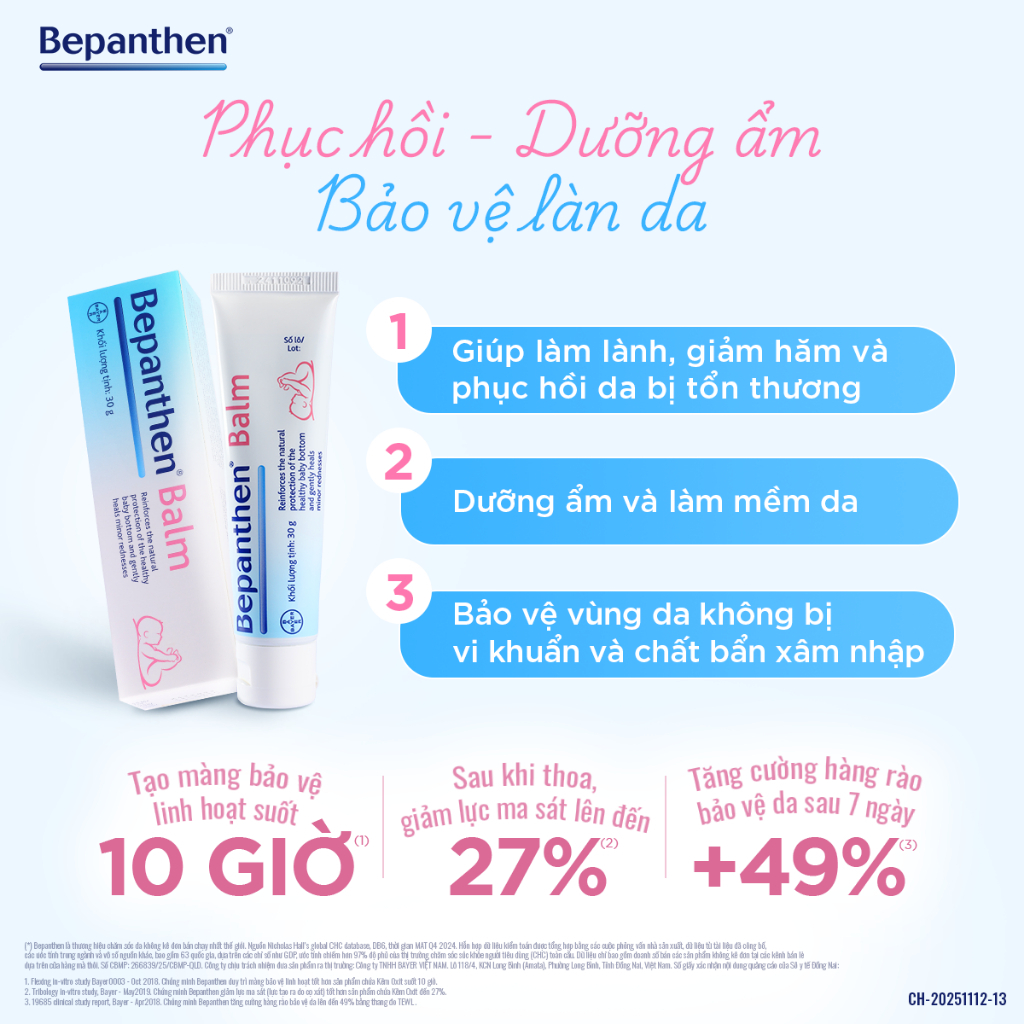 [KOL] Kem chống hăm Bepanthen Balm dạng kem mỡ - tuýp 30g
