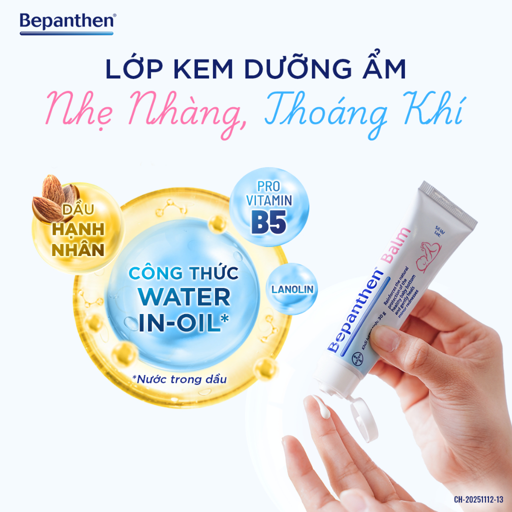 [KOL] Kem chống hăm Bepanthen Balm dạng kem mỡ - tuýp 30g