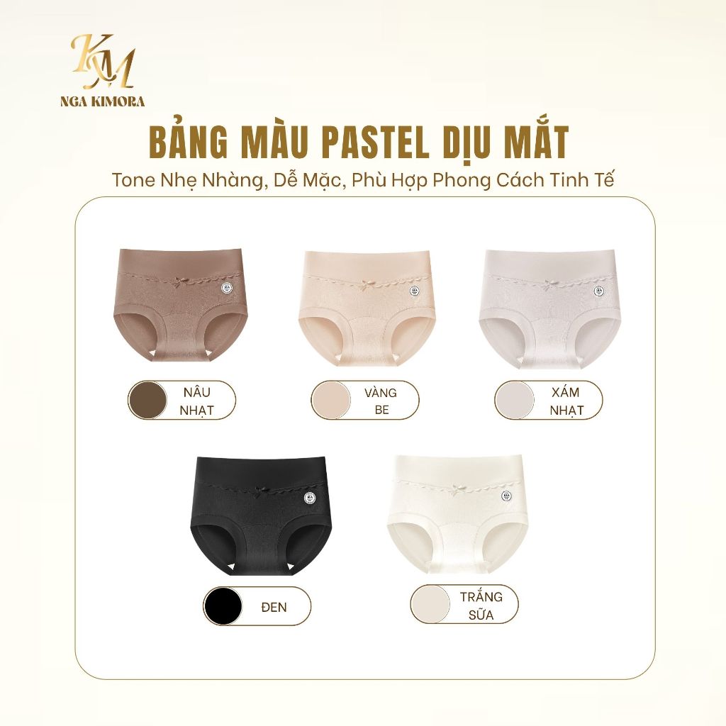 Quần lót nữ cotton cao cấp cạp cao – lưng bản to ôm gọn vòng eo và nâng nhẹ mông, kháng khuẩn 10a