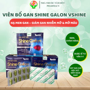 Viên Bổ Gan Shine Galon 100 Viên nang – Giúp Giải Độc Gan, Dùng Tốt Cho Bệnh Nhân Gan Nhiễm Mỡ ,Nóng,Mụn Nhọt