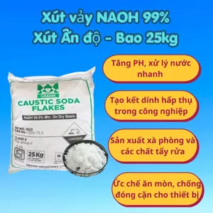 Túi 1kg 5KG Xút Vảy, Xút NaOH, Xút Vảy NaOH 99%, Xút Thông Cống, Xút Làm Phôi Xà Phòng